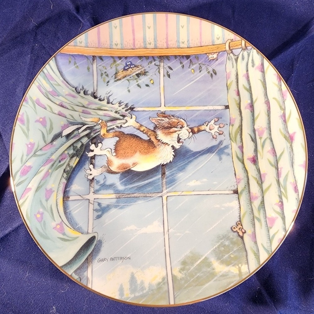 Gary Patterson Comical Cats Collector's Plate Curtain Call